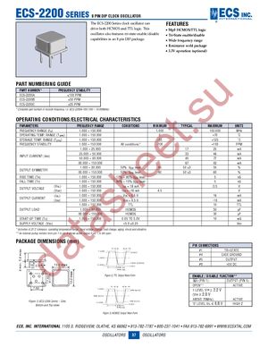 ECS-2200B-040 datasheet  
